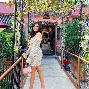 Elegant Cream Off-Shoulder Dress